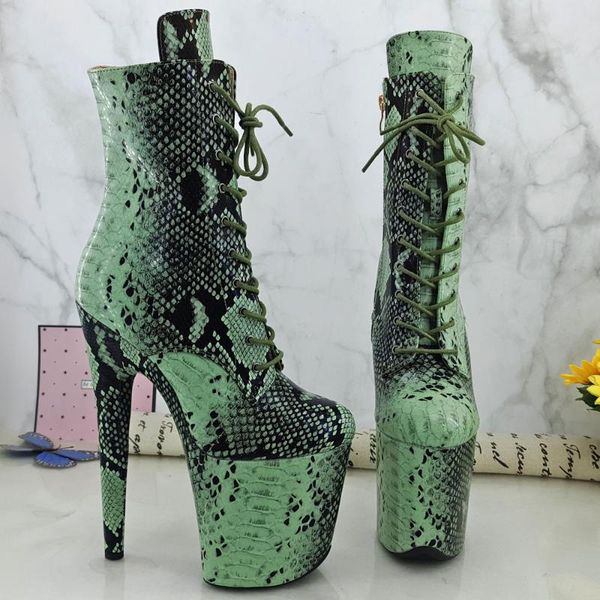 

leecabe light blue snake 20cm/8inches pole dancing shoes high heel platform shoes pole dance