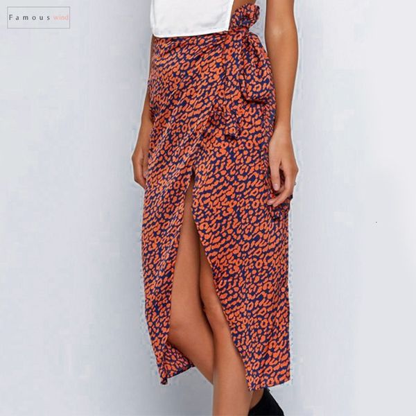 

wrap лук атласные юбки миди женщины split sexy модальные леопардовый высокий полуростовые юбка мода зима feminino юбка, Black