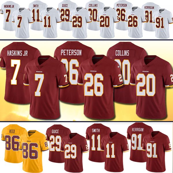

7 dwayne ha kin jr red kin jer ey 26 adrian peter on wa hington 20 landon collin 29 derriu guice 11 alex mith 91 ryan kerrigan jer ey