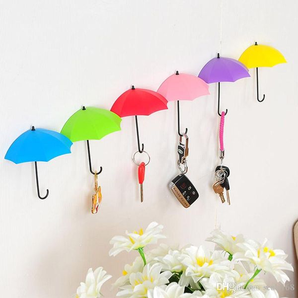 

umbrella shaped wall hooks 3pcs/set dual key hanger rack holder for kitchen room bathroom wall decorative organizer hh9-2251