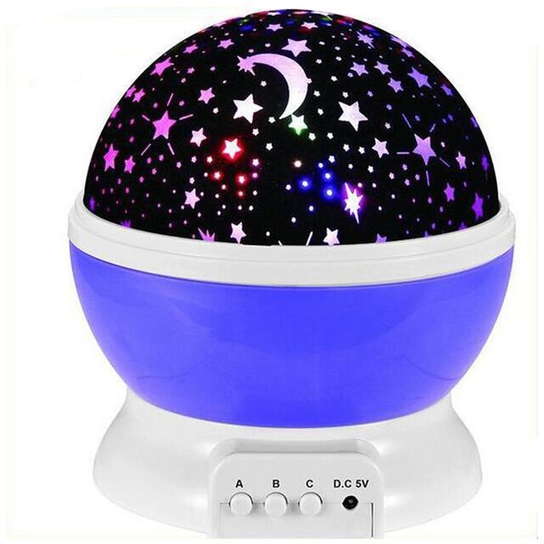 

star automatic rotation projection lamp usb stars and moon lights colorful colored diamond star projector led nightlight