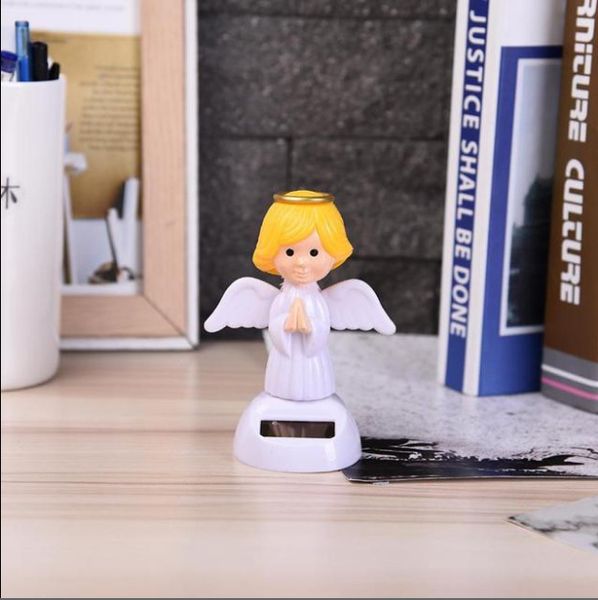 Super carino alimentato ad energia solare oscillante danzante Flip Flap Angel Home Car Decor Toy UK