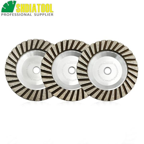 

shdiatool 1pc dia 125mm aluminum based grinding cup wheel m14 or 5/8-11 thread 5inch diamond grinding disc lower noise