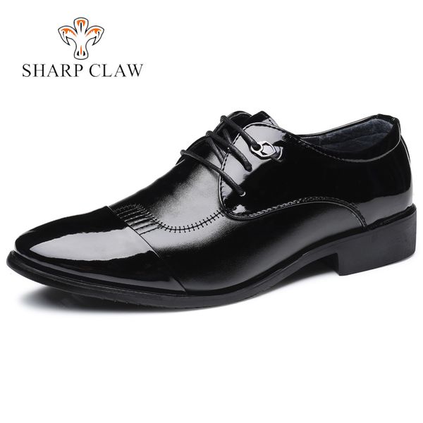 

sharcpclaw man derby shoes black handmade classic pointed toe shoes of mens brown solid new arrivals sapato masculino social