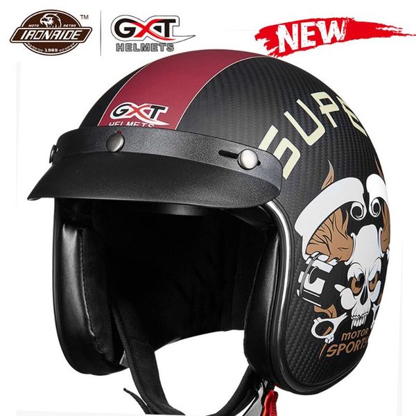 

gxt ece certification motorcycle helmet carbon fiber casco moto retro vintage biker motorbike helmet crash moto