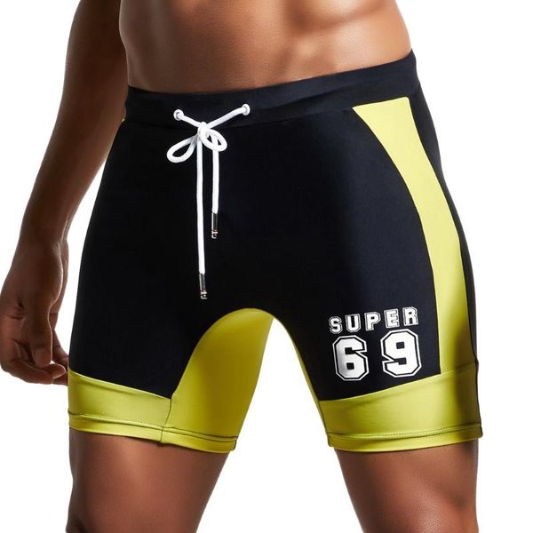 

new arrival swimwear for men swim trunks tether shorts pants swimwear lace up number print swimming trunks