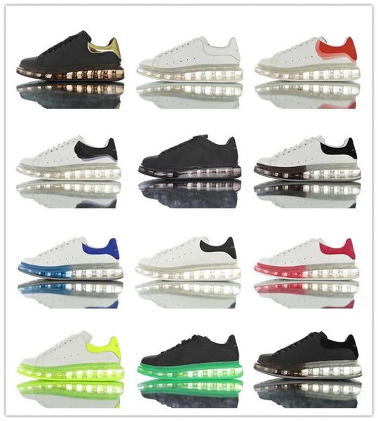 

with box alexander oversized new mcqueens ultra sneakers leather platform low cut homme scarpe donna casual shoes, Black