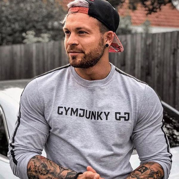 

men hoodies fitness wear winter men's round neck long-sleeved women t-shirt sweater new casual autumn sports training couple size m-2x, Black