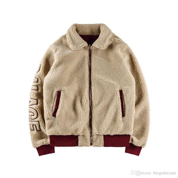 

2019 new palaces winter reverso lambskin warm double-sided men and women jacket jacket tee s- xl, Black;brown