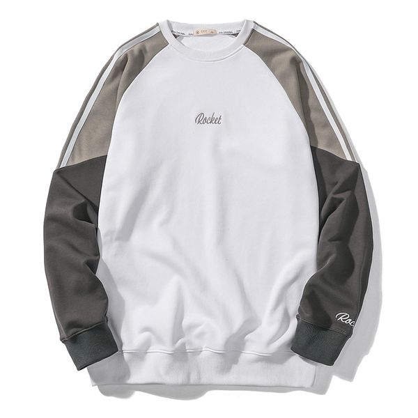 

style-2019 autumn popular logo sweater male korean version loose round collar fashion clothes super fire spring and autumn style coat, Black