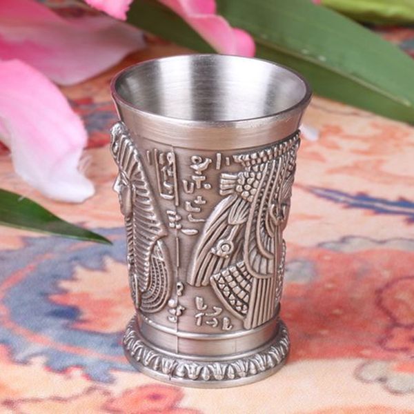 

retro metal egyptian wine glass zinc alloy wine glass cups tumbler liquor cups exquisite business gift home decor wine glasses dbc dh0661