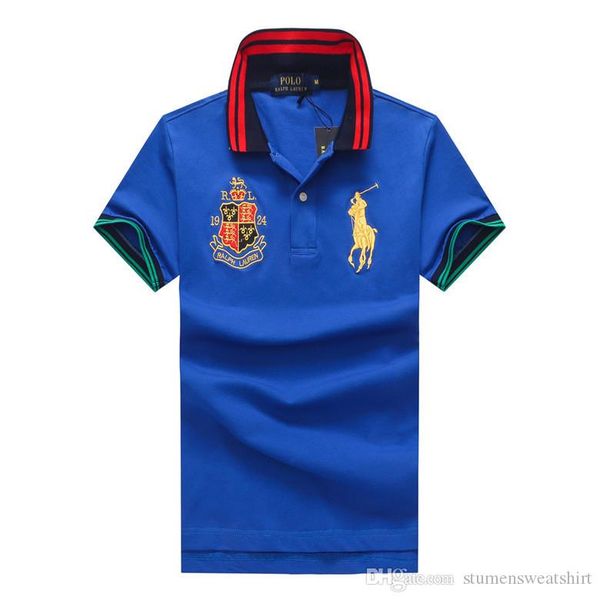 

классический ральф мужские футболки lauren luxury trend дизайнер поло рубашки вышитые лошадка logo хлопок высокого качества вскользь дикие ф, White;black
