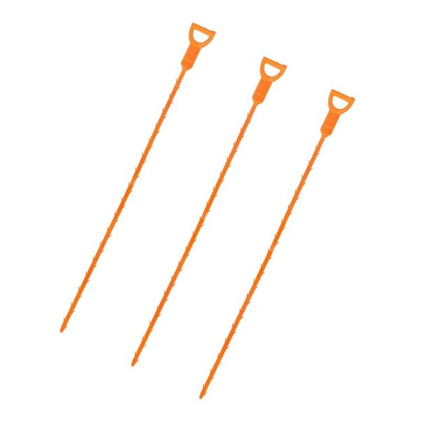 

3-pack pipeline plastic hair drain clog remover hook cleaning tool reusable