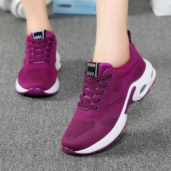 

new women's casual shoes anti-slip wear-resistant protective shoes outdoor breathable women air cushion ladies sneakers, Black