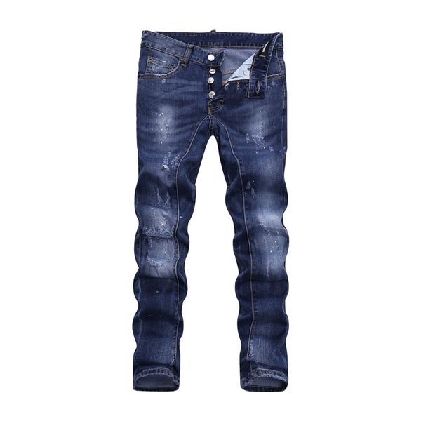 

2020 jean famous brand designer luxury jeans men fashion street wear mens jeans homme mens skinny jeans, Blue