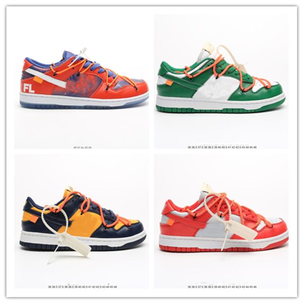 

stock x futura x sb dunk low off casual shoes women mens designer green orange blue white dunks des chaussures taquets, White;red