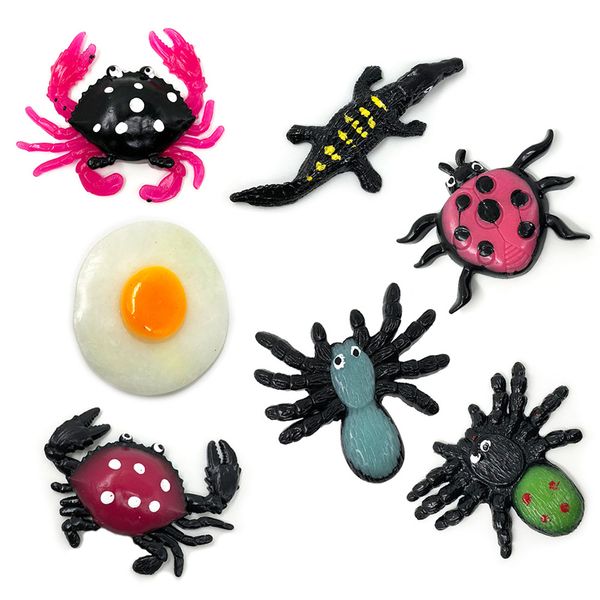 

colorful tpr simulation big spider lob model toys prank tricky scary toys halloween props children's model toys