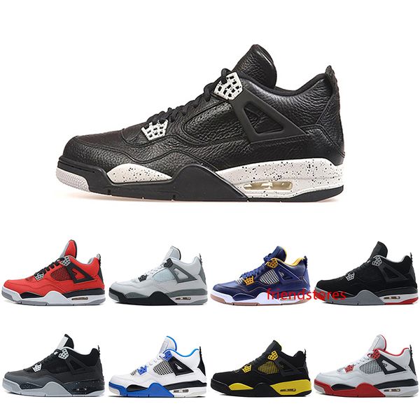 

4 new basketball shoes men 4s black cat bred cavs cement oreo pure money royalty toro bravo mars blackmon sports shoes sneakers