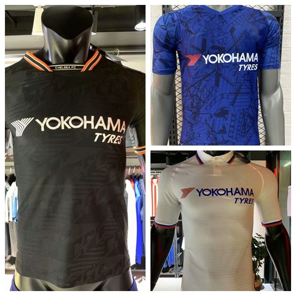 

19 20 игрок версии футбола джерси рюдигер жоржией abraham barkley кант педро жиру виллиан pulisic 2019 2020 дом вдали футбол рубашка, Black;yellow