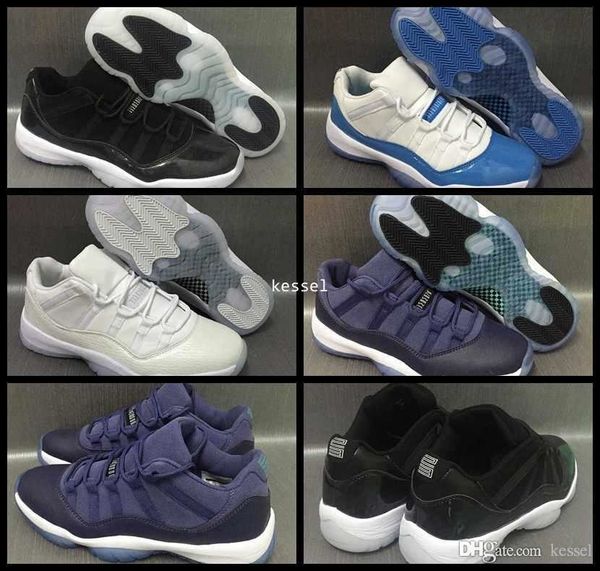 

new 11 xi low blue moon university blue gs frost white black men women basketball shoes mens sports sneakers 11s basket shoe