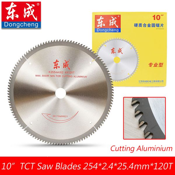

10" 120 teeth tct circular saw blades for aluminium 255mm 100 teeth table saw blades cutting aluminium bore 25.4 or 20.0mm