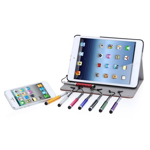 Mini penna stilo retrattile flessibile portatile Penne stilo touch capacitive universali per tablet smartphone