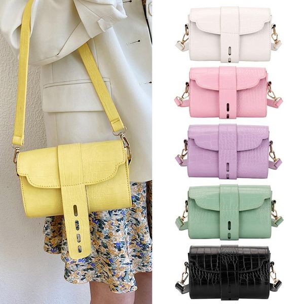 

portable fashion women classic texture creative design chic durable totes shoulder bags solid flap small handbags