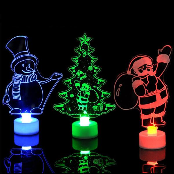 

christmas led lightsc 3d santa claus christmas tree snowman lighting change color acrylic lamp party decoration ornaments fa3073