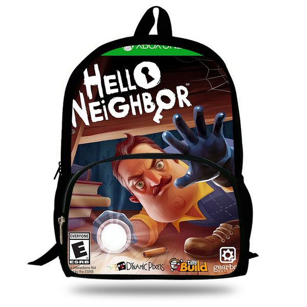 

new hello neighbor funny game 3d printing schoolbag for school boys girls fashion casual backpack for kids students