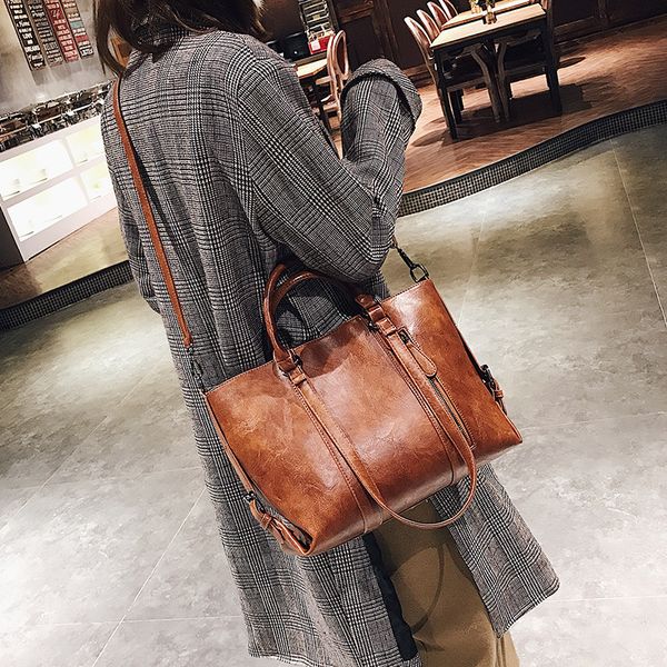 

2020 новый большой емкости плеча сумки сумка женская сумка ведро