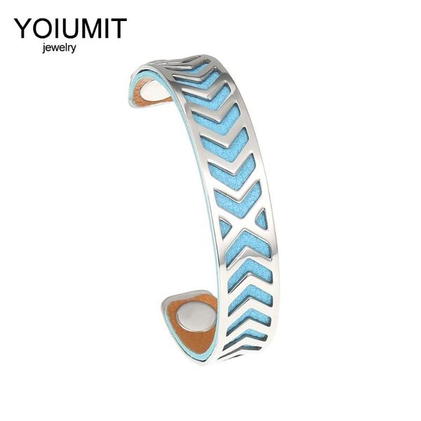 

cremo georgette bracelets argent bangles for women jewelry stainless steel bracelets manchette femme interchangeable leather, Black