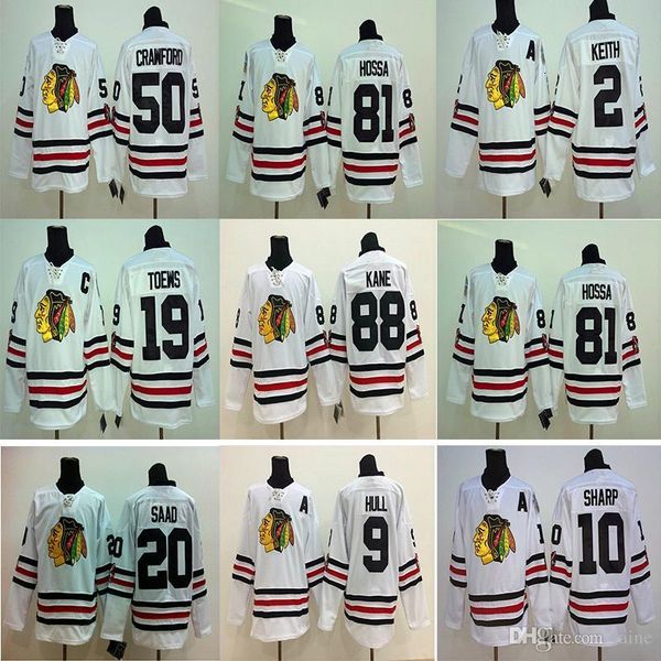 

2015 chicago blackhawks winter classic white hockey jersey 88 patrick kane 19 jonathan 2 keith 10 sharp 50 crawford 65 shaw jerseys, Black;red