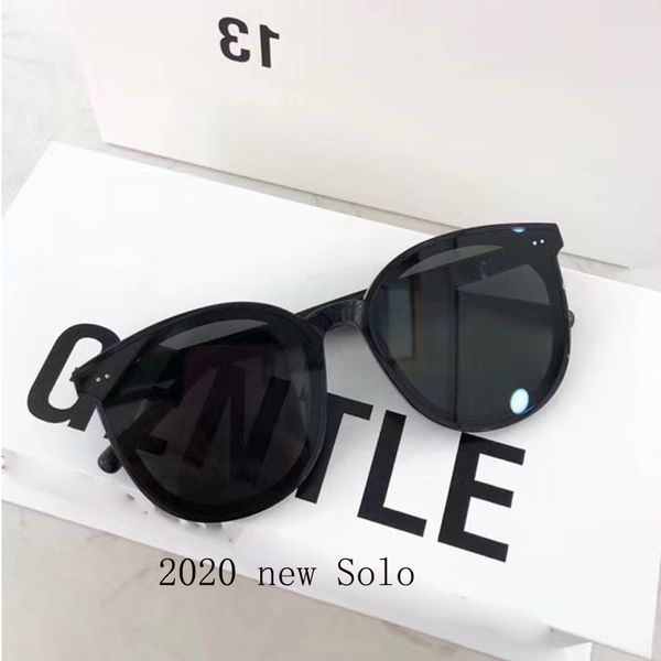 

2020 new solo sunglasses korea brand gentle sunglasses women men round eyeglasses with original case, White;black