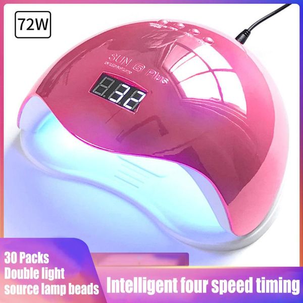 

72w uv nail lamp dryer ptherapy manicure curing nail art machine lamp with 30s 60s 99s timer gel polish dryer #0511