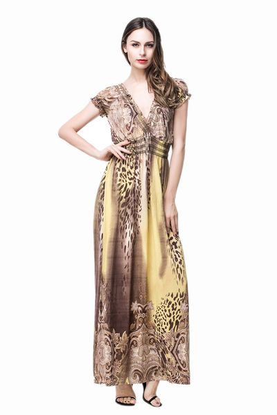 

summer xl long skirt leopard phoenix print seaside holiday maxi dress, White;black