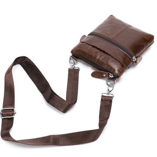 

new men's messenger bag genuine leather vintage man leather shoulder bag small crossbody for mens men
