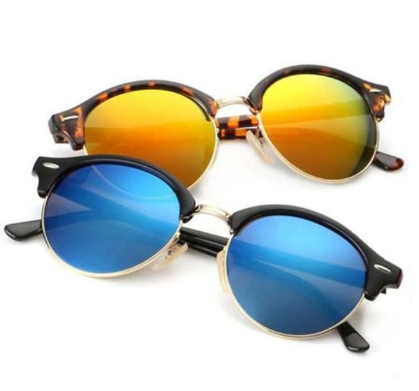 Классические модные круглые солнцезащитные очки женщины мужчины винтажные дизайнерские солнце