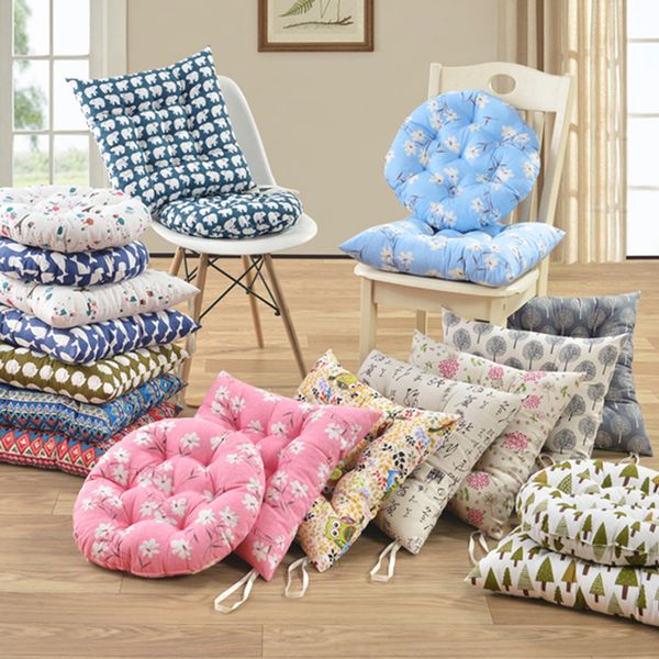 

round pictured scenic coushion decoration cotton linen pillow 6 style polyester dormitory office seat comfort cushion pillow