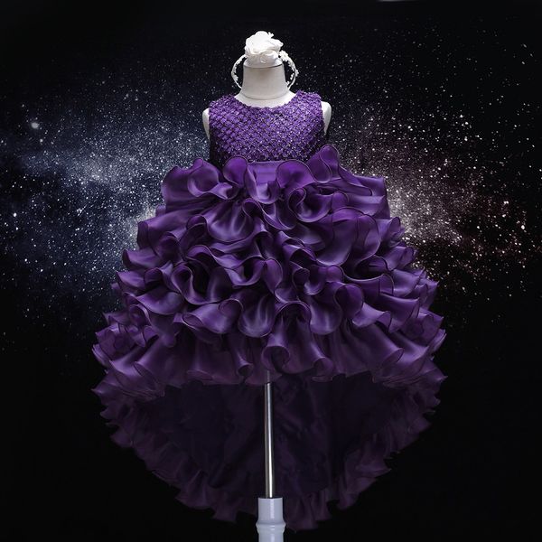 

вышивка цветок рождество девушка платье дети детской одежда свадьба принцесса партия событие платье девушка платье церемония, Red;yellow