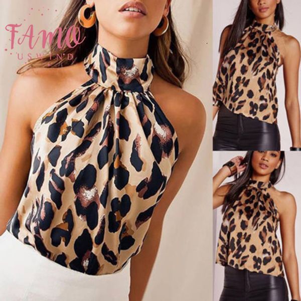 

women fashion ladies summer sleeveless t shirt vest shirt casual tank leopard shirts plus size, White