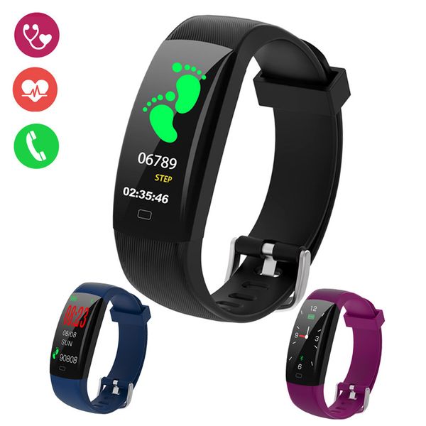 

2019 new smart bracelet oled heart rate blood pressure monitor waterproof fitness track step remind for android ios app watch wristband band
