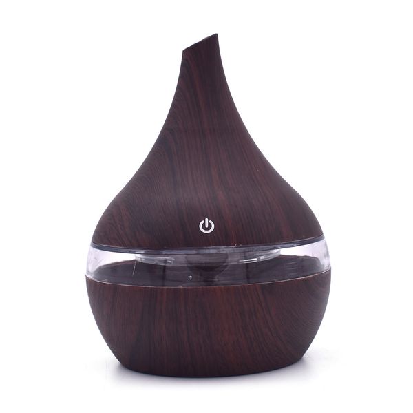 

humidifier ultrasonic essential oil diffuser household aroma wood grain led purifier