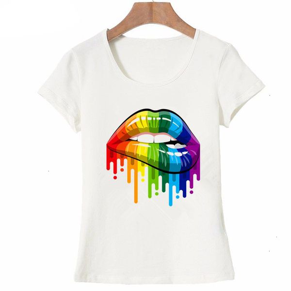 

women designer clothes women designer tshirts new women summer tees color lips cotton short sleeve brand round neck tshirt hh240, White