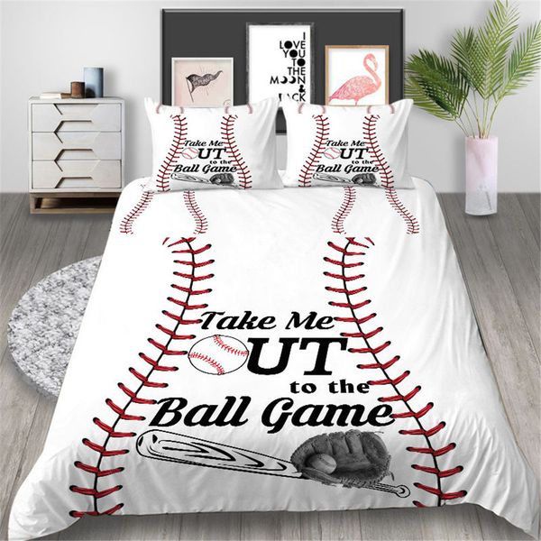 Baseball Bedding Set Sport Style Fashionable Creative Duvet Cover