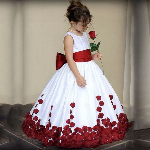 Симпатичные девушки цветка платье девушки кружева шифон Sequined рукавов Элегантный Pageant для Свадебные платья партии с створка SZ 2-14
