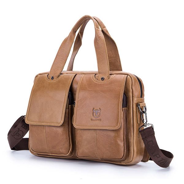 

genuine leather briefcase men casual business bag office work briefcase bags lapbag travel handbag bolso hombre maleta sac