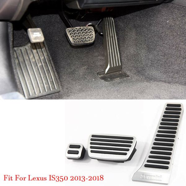 

car alloy accelerator gas brake footrest pedal plate pad cover fit for lexus is350 2013-2018