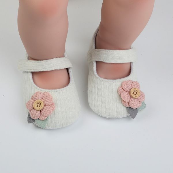

spring and summer knitted little flower princess shoes breathable soft bottom antiskid baby shoes