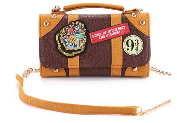 

harry potter wallet bag hogwarts pu school badge wallet package collectibles shoulder bag handbags halloween gifts mfj548, White