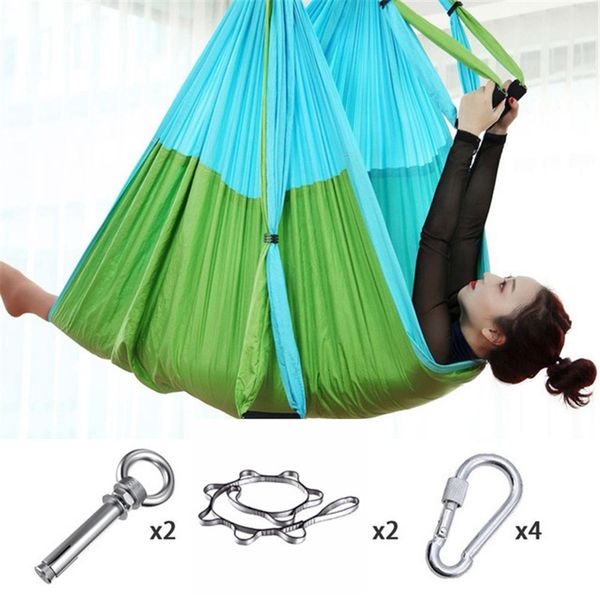 

yoga flying-swing yoga hammock fabric anti-gravity aerial traction device hammock set equipment for pilates body shaping